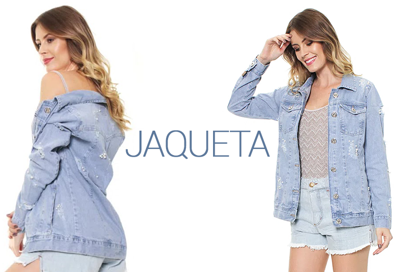 jaqueta feminina jeans destroyed biotipo
