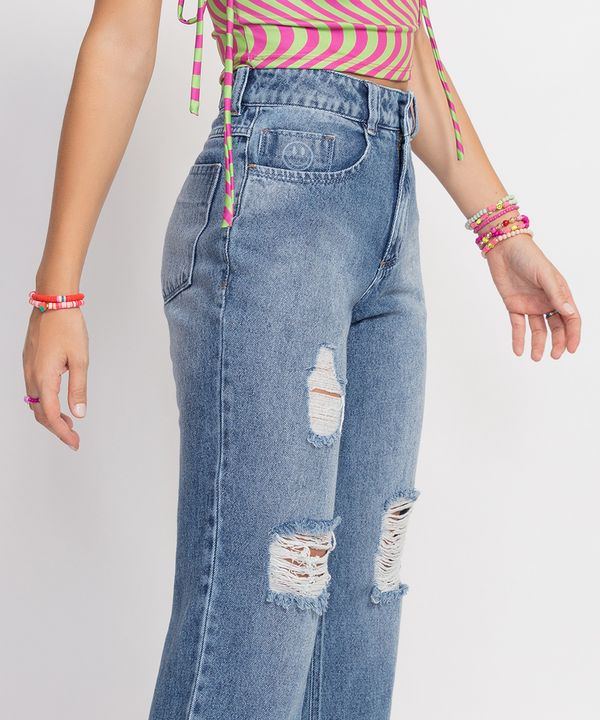 CALÇA BIOTIPO JEANS FEMININA WIDE LEG STREETZ REF.28259 - biotipo